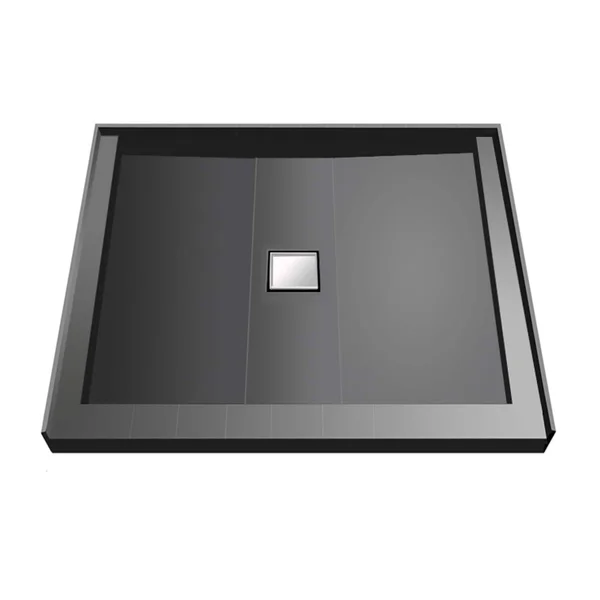 Tile Redi WD4848CDT-PVC 48x22 x 48x22 Triple Threshold Shower Base with Drain Top