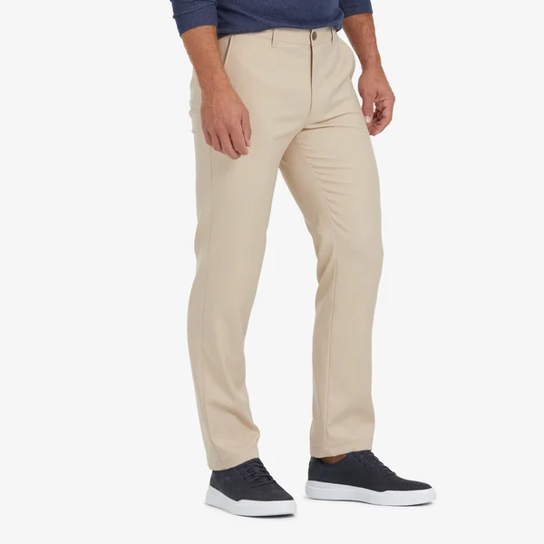 Mizzen + Main Baron Trim Fit Chino Mens Pant - Sand Solid 304, 30, 30
