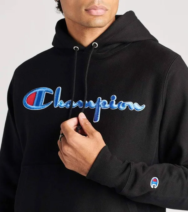 Champion - Men's 3D Stitch REVERSE Weave Pullover Hoodie (Black)