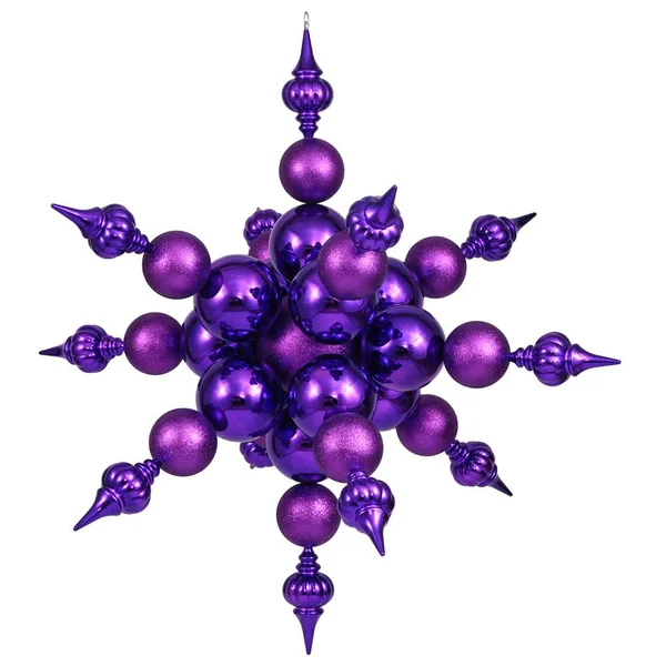 Vickerman 39x22 Shiny Radical Snowflake - Purple