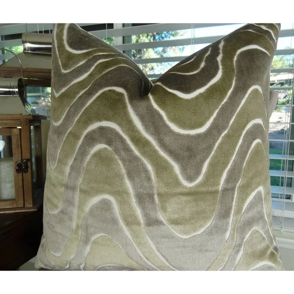 Plutus Lush Wave Handmade Throw Pillow 12x22 x 25x22