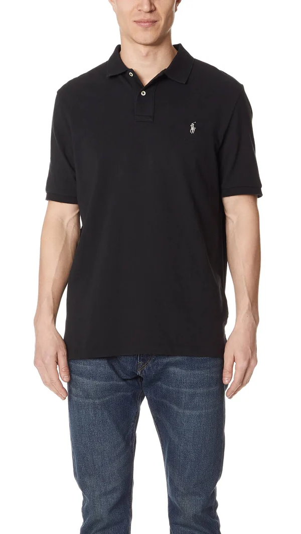 Polo Ralph Lauren Men's Classic Fit Mesh Polo - Black L