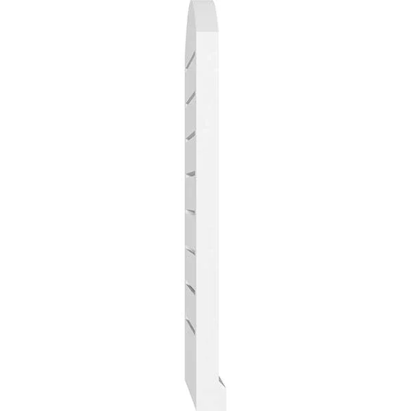Ekena Millwork GVPAR18X3203SF 18x22W x 32x22H Arch Top Surface Mount PVC Gable Vent: Functional - w/ 2x22W x 2x22P Brickmould Sil