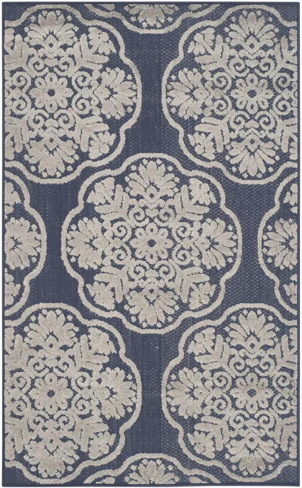Safavieh Cottage COT911A Navy, Creme Rug 2&3x22 x 8& Runner