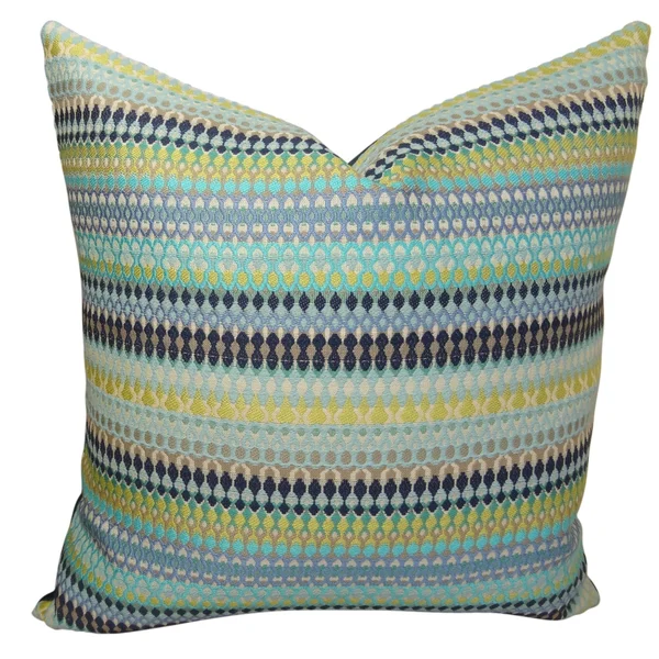 Plutus Alpenglow Turquoise Handmade Throw Pillow 18x22 x 18x22