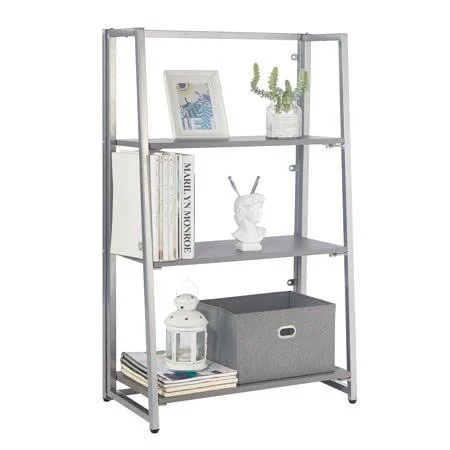 Heritage Club Kids Metal Folding Shelf Bookcase, Grey, Size: Size: 25.6 inch Large x 13 inch W x 40.9 inch H