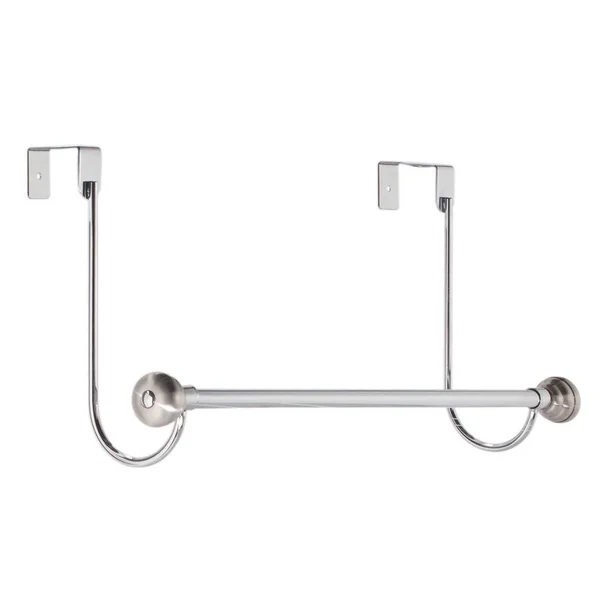 Interdesign York Over Shower Door Towel Rack Bar for Bathroom - Chrome/Stainless