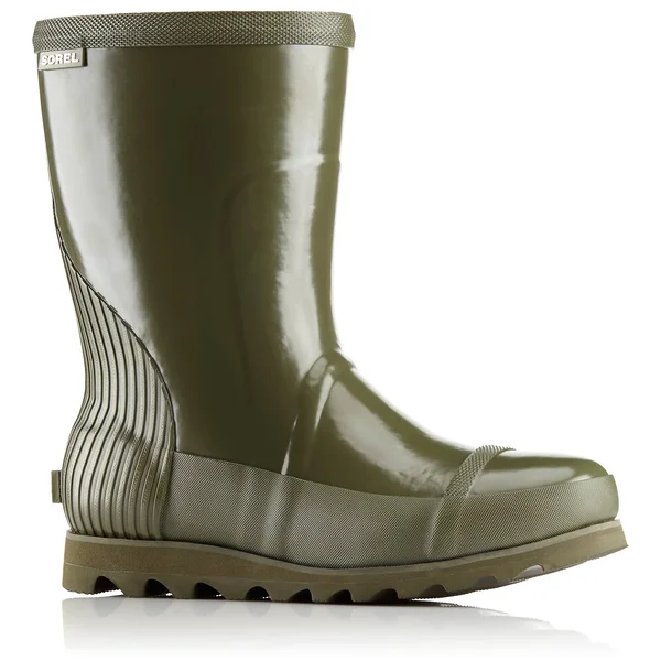 Sorel Women's Joan Rain Short Gloss Boot - 7.5 - Nori, Zest