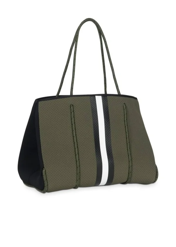 Haute Shore - Greyson Milan - Neoprene Tote Bag, Saddle Brown