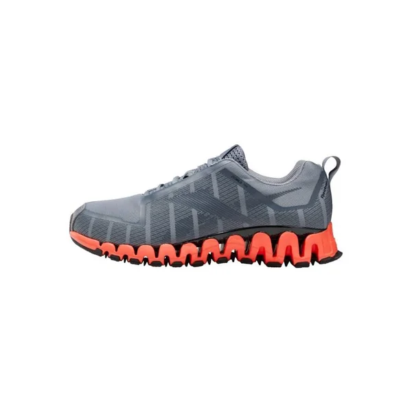 Reebok ZigWild Trail 6 Men's Shoes Sneakers 7 Cold Grey - Cold Grey 6, Vivid Orange