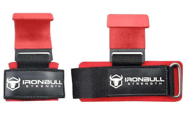 Lifting Hooks, Weight Lifting Hooks - Red/Black