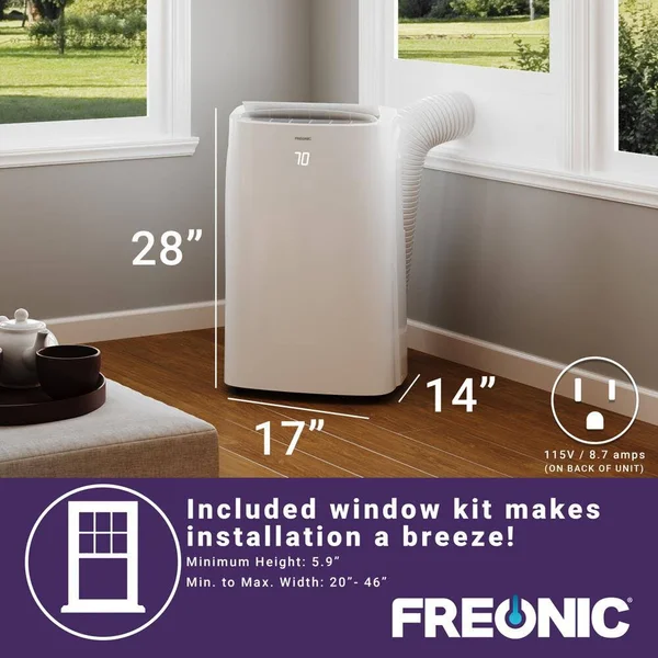 Freonic 10 - 000 BTU (7, 000 BTU DOE) Portable Air Conditioner, FHCP071AKR