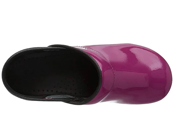 Women's Professional Patent Clog -Fuchsia