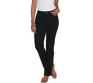 Belle by Kim Gravel Flexibelle 5-Pocket Boot Cut Jeans Reg., Size Reg 16, Black