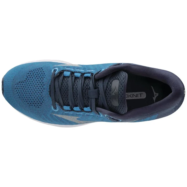 Men's Mizuno Rider Waveknit 3 Running Shoe - Size: 7 Wide, Blue