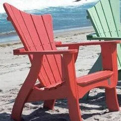 Wave Wood Adirondack Chair Uwharrie Chair Color: Hunter Wash - Style: Left-Side Facing