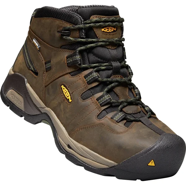 Keen Men's Detroit XT Mid Steel Toe Waterproof Work Boots - Brown - 10.5