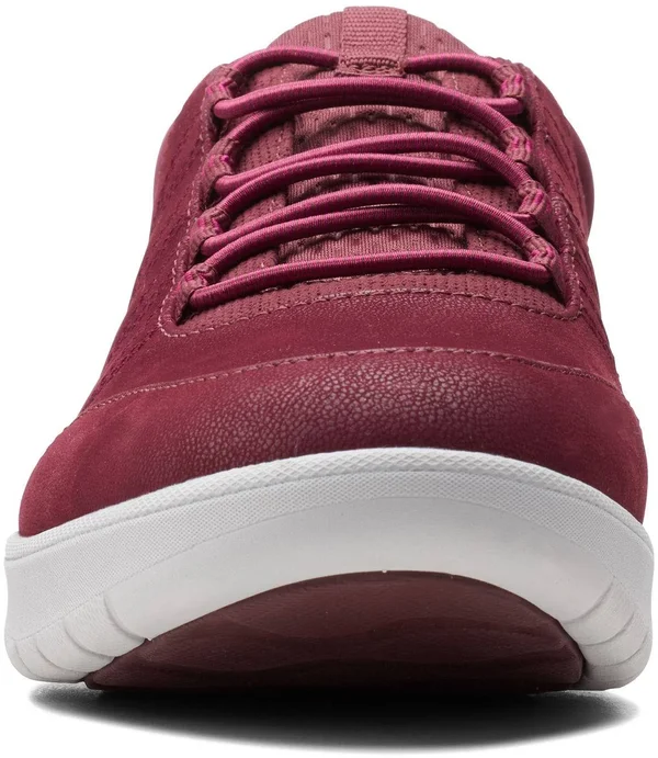 Clarks Adella Holly Women's Shoes Burgundy Textile : 7.5 B