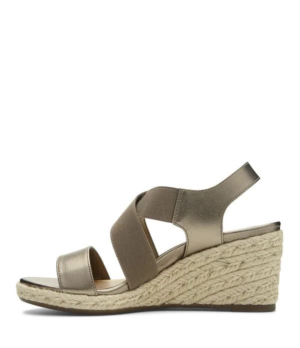 Vionic Women's Ainsleigh Wedge Sandal Dark Taupe 8