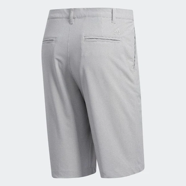 Adidas Ultimate365 Gingham Plaid Shorts Gray Two 32