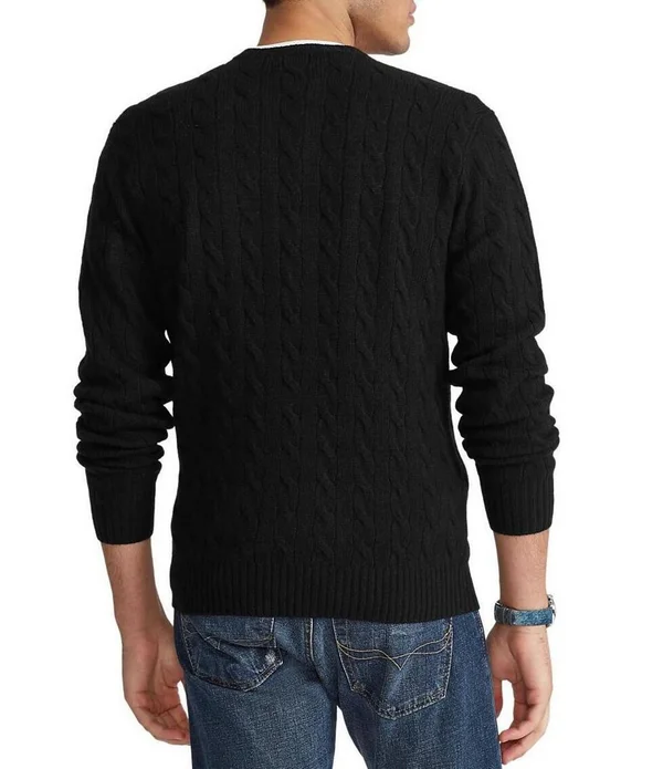 Polo Ralph Lauren Men's Cable Wool-Cashmere Sweater - New Forest