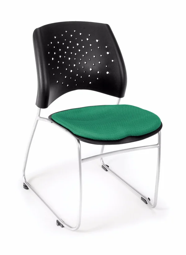 OFM Stars Stack Chair, Forest Green
