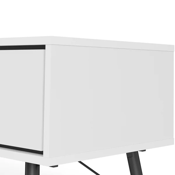 Tvilum Ry 1 Drawer Coffee Table, White Matte/Black