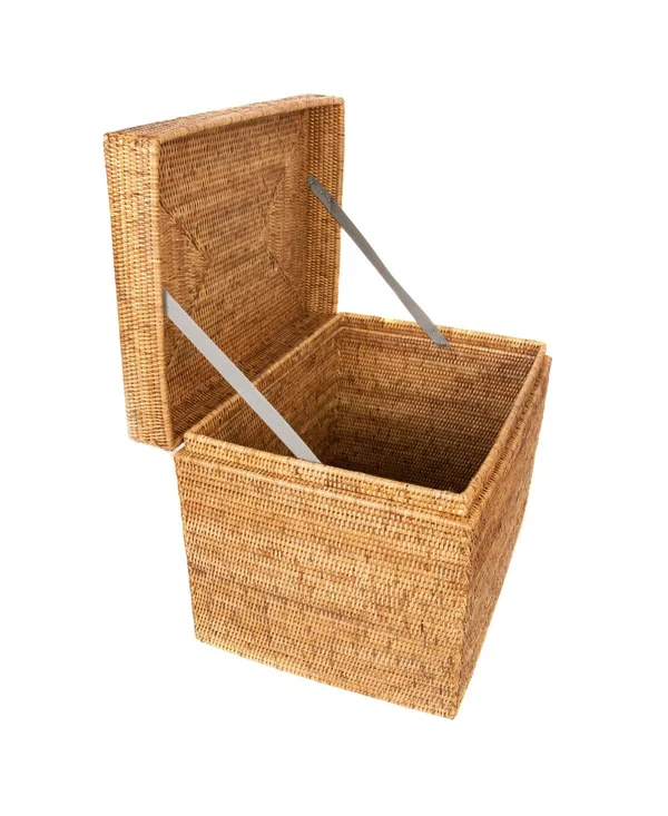 Artifacts Trading Rattan Medium Rectangular Hinged Trunk, Brown
