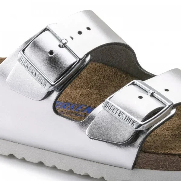 Birkenstock Women's Arizona Sandals - Silver - Size 6, 6.5