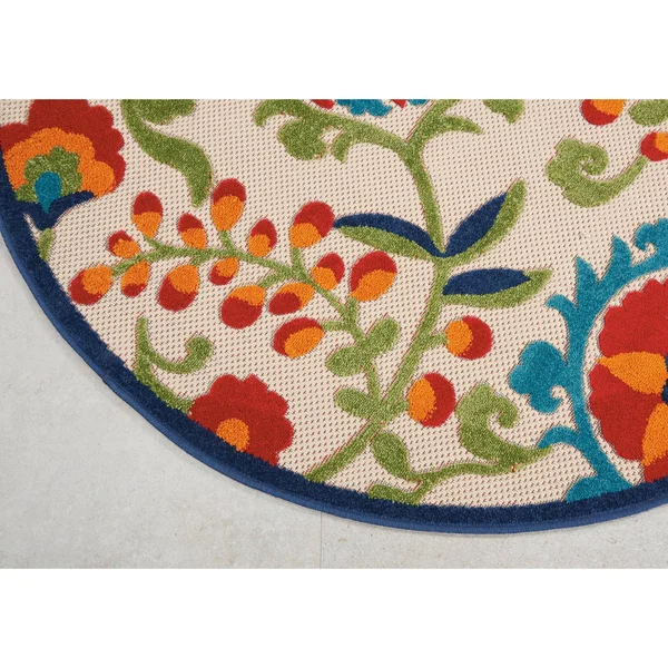 Nourison Aloha ALH17 Area Rug, Multicolor, 5&3x22 Round