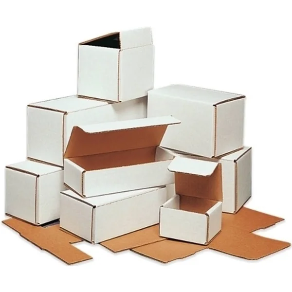 8x22 x 7x22 x 4x22 White Corrugated Mailers - 50/Bundle M874