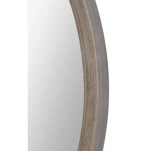 Renwil Montana Framed Round Wall Mirror - Grey - Gray
