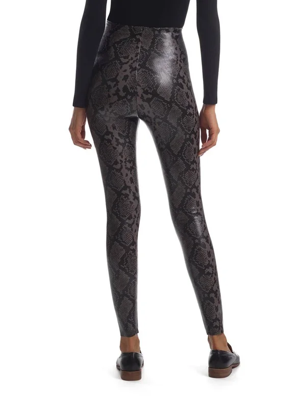 Commando Faux Leather Animal Legging - Red - Casual Pants