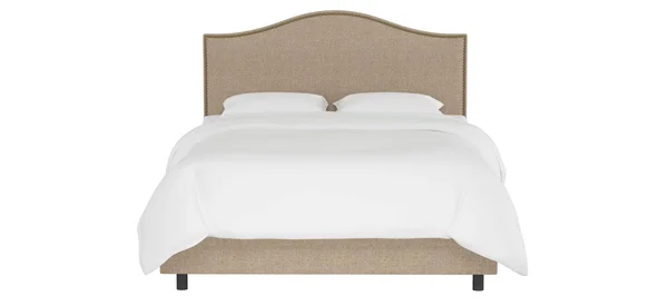 Skyline Nail Button Bed in Sandstone - Queen