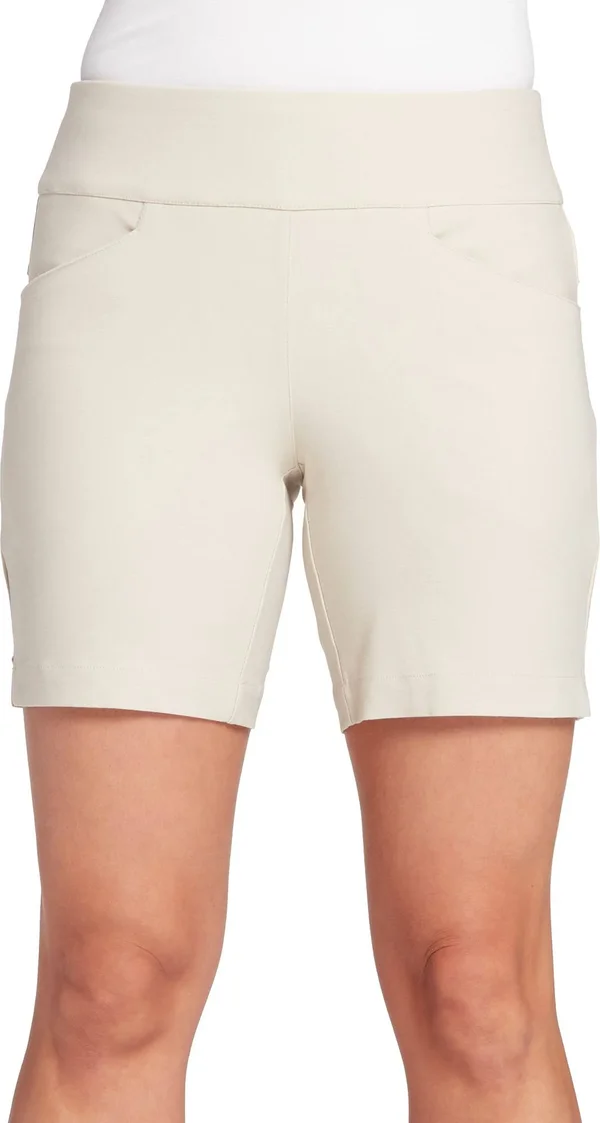 Lady Hagen Women's 7&& Golf Shorts, XXL, Light Khaki
