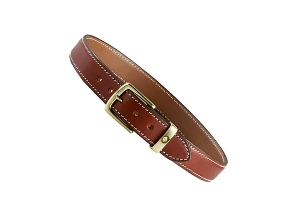 Aker Leather 1.5in Reinforced Dress/gun Leather Lined Belt - Plain, Waist 48, Chrome Buckle, Tan, Large, B21-TP-48
