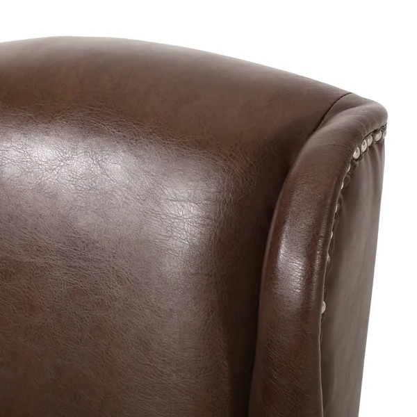 Christopher Knight Home Teresa Contemporary Wingback Swivel Office Chair, Dark Brown