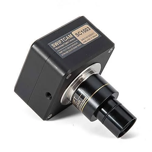 Swift Swiftcam 10 Megapixel Camera for Microscopes - with Reduction Lens, Calibration Kit, Eyetube Adapters, and USB 3.0 Cable, C