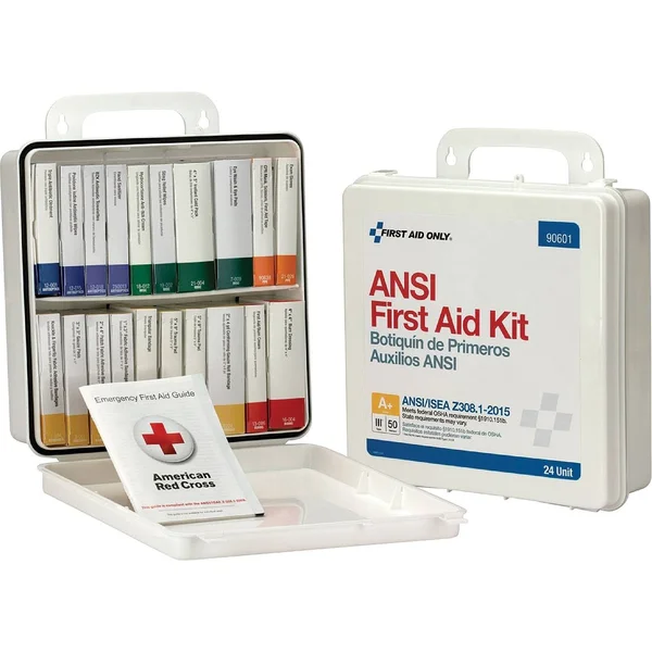 First Aid Only 90601 Unitized Weatherproof ANSI Class A+ First Aid Kit for 50 People - 24 Units