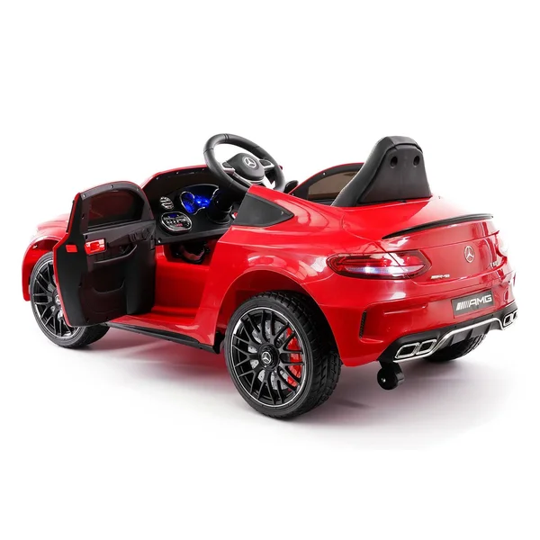 Mercedes C63S 12V Kids Ride-On Car with R/C Parental Remote - Red