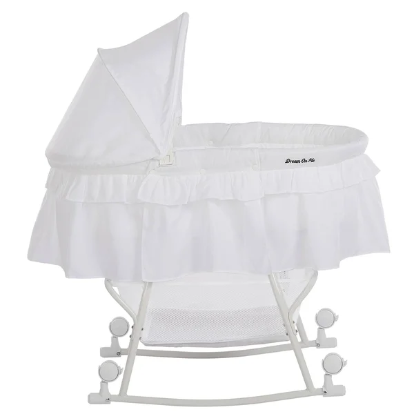 Dream on Me Lacy Portable 2 in 1 Bassinet and Cradle White
