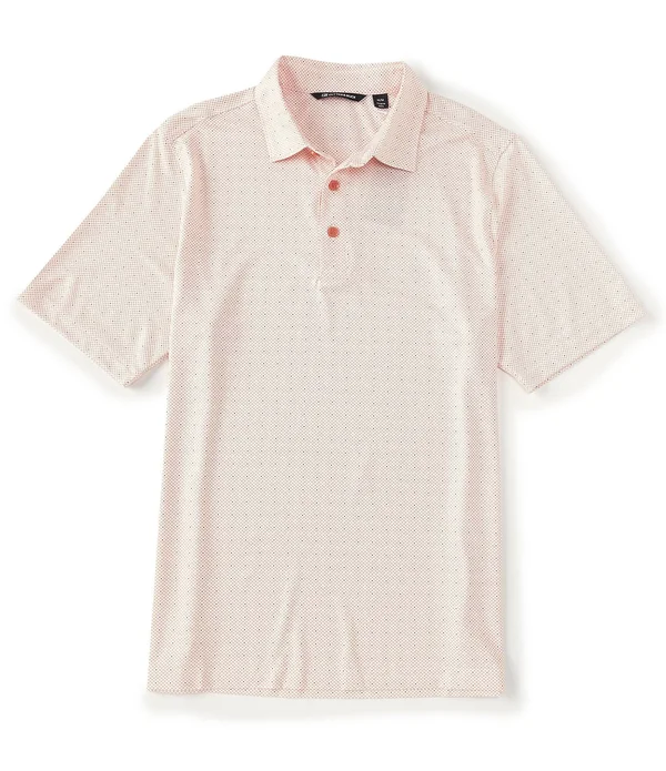 Cutter & Buck Men's College Orange Pike Polo Double Dot Print
