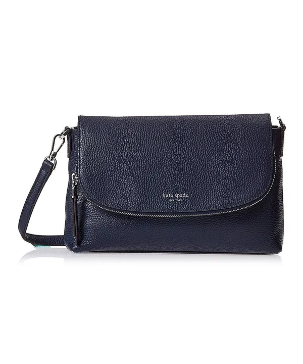 Kate Spade New York Large Polly Leather Crossbody Bag - Blazer Blue