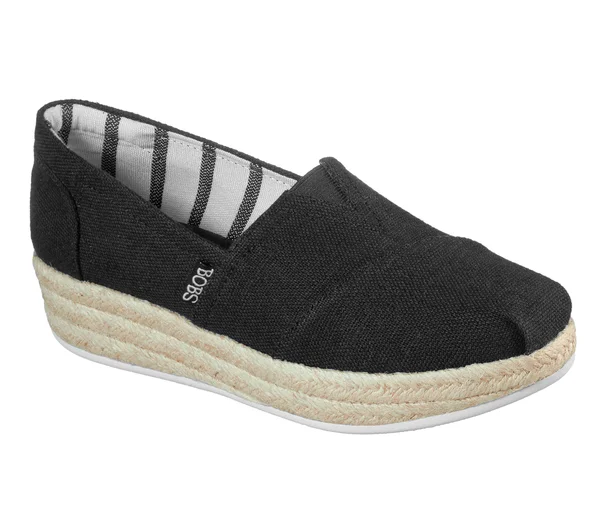 Skechers Women's Bobs Highlights 2.0 Fairy Duster Espadrille - Black