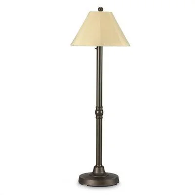 Lucio 60x22 Floor Lamp Darby Home Co Base Color: Black - Shade Color: Linen Natural