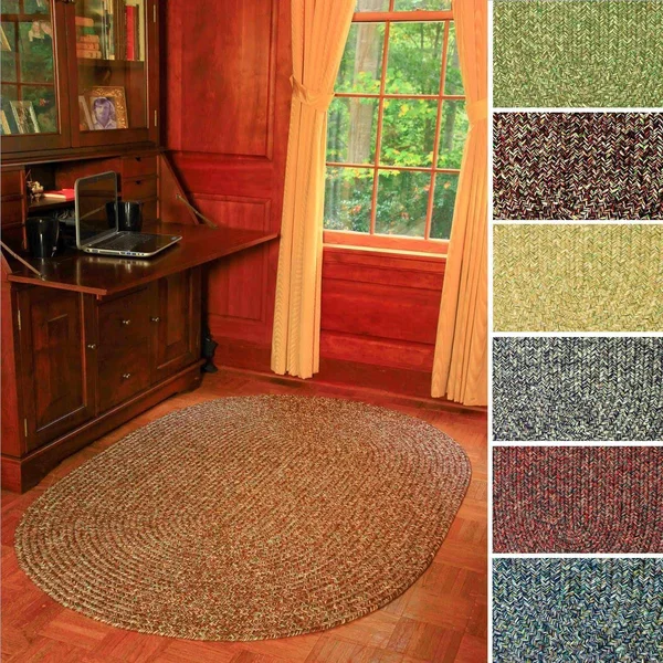 Rhody Rug Sandi Indoor/Outdoor Braided Rug - Bayleaf 3& x 5& Oval