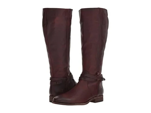 Frye Women's Melissa Belted Tall Boot - Stone - 9 Medium