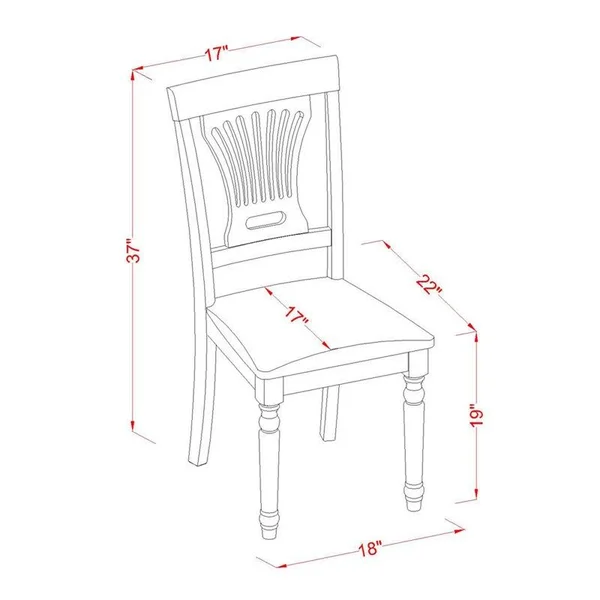 East West Furniture PVC Whi C Plainville Dining Chair Set of 2 Microfiber Upholstery Seat and Buttermilk Hardwood Structure Mode