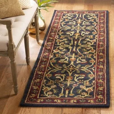 Charlton Home Cranmore Black Area Rug, Size: Runner 2&3 inch x 16&
