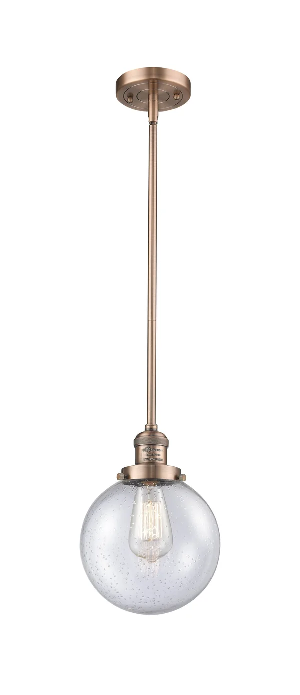 Innovations Lighting 201S-AC-G204-8 1 Light Beacon 8 inch Mini Pendant